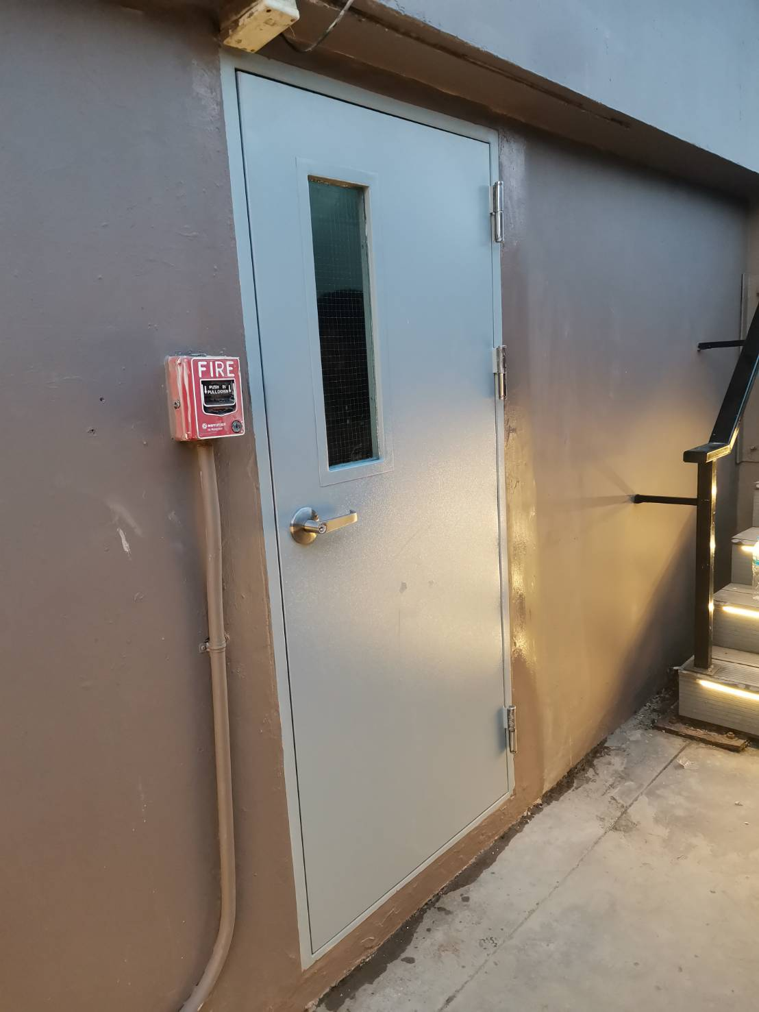 Fire exit door testing